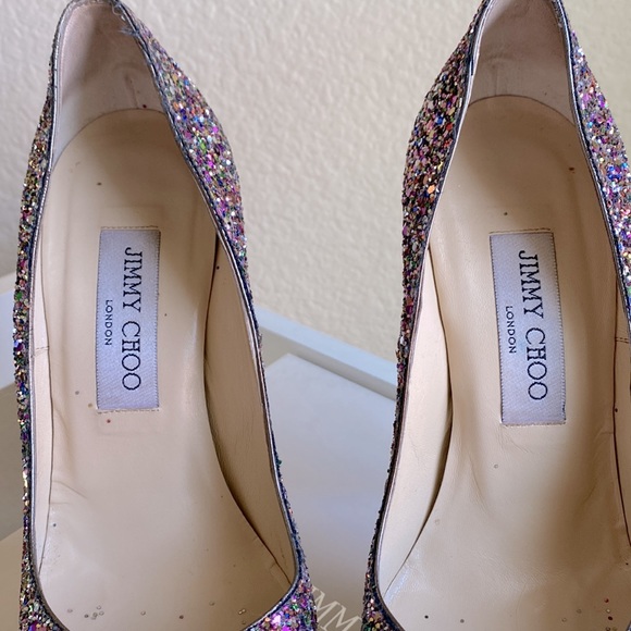 ✨RARE JIMMY CHOO GLITTER HEELS✨ - Picture 8 of 10